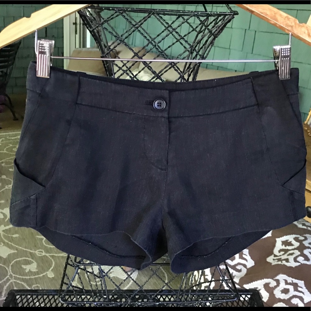 Bebe black linen shorts   Size 2